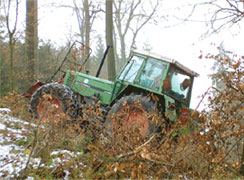 Traktor am Hang